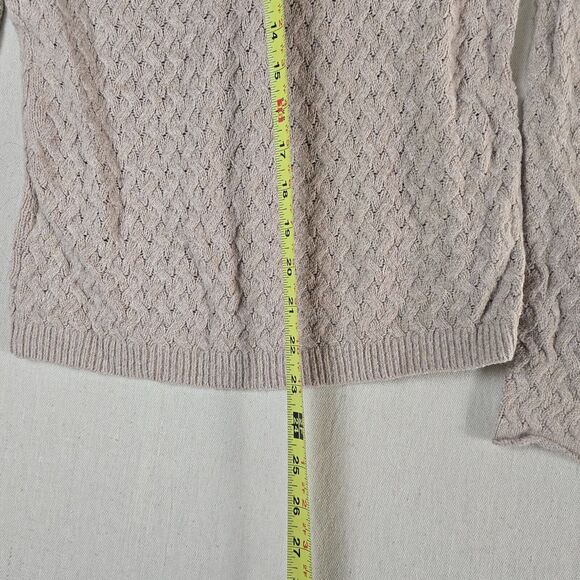 Banana Republic Small Beige V-Neck Knit Blend Sweater - Picture 4 of 16